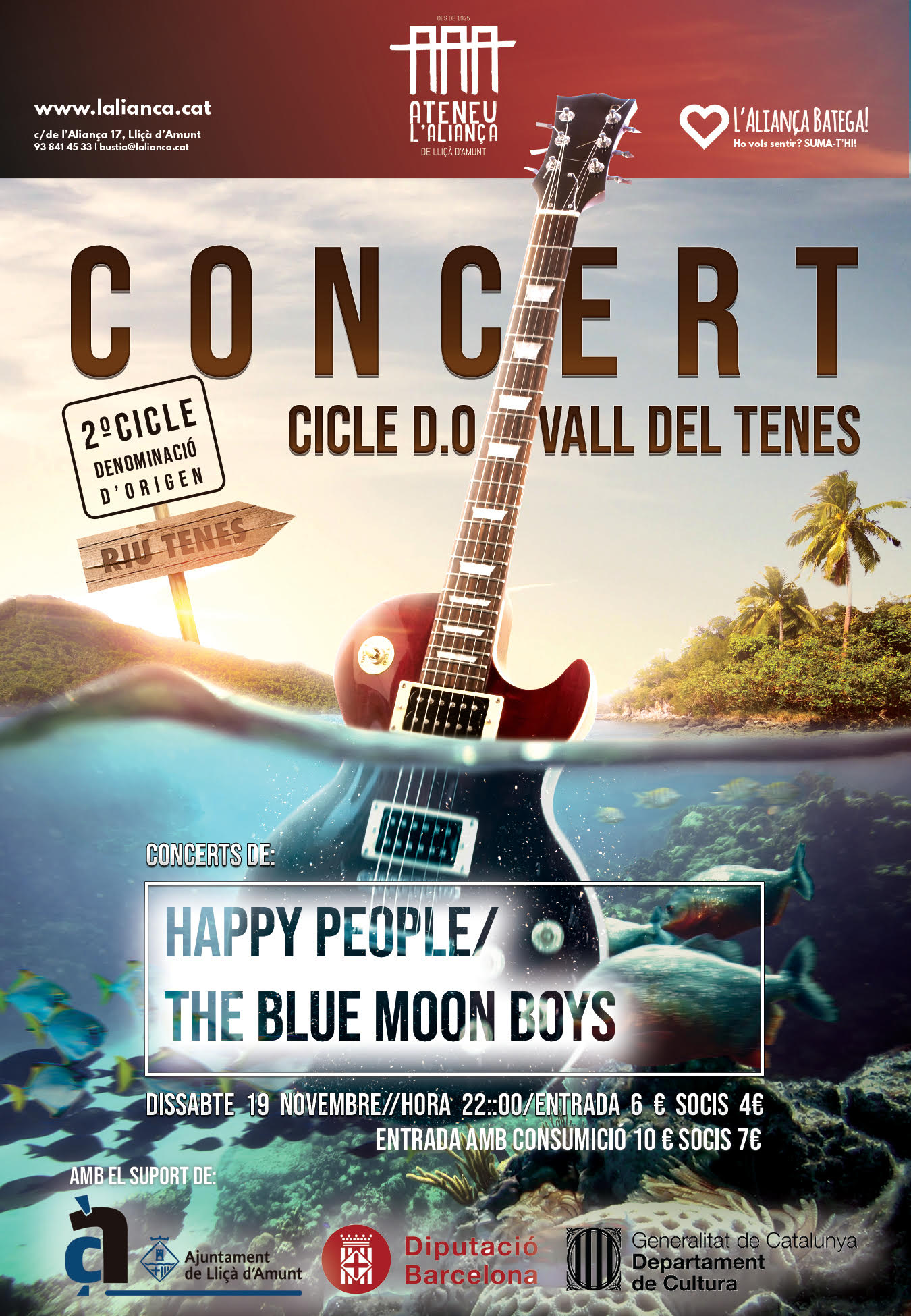Concert amb “Happy people” i “The Blue Moon Boys”. Cicle D.O. Vall del Tenes